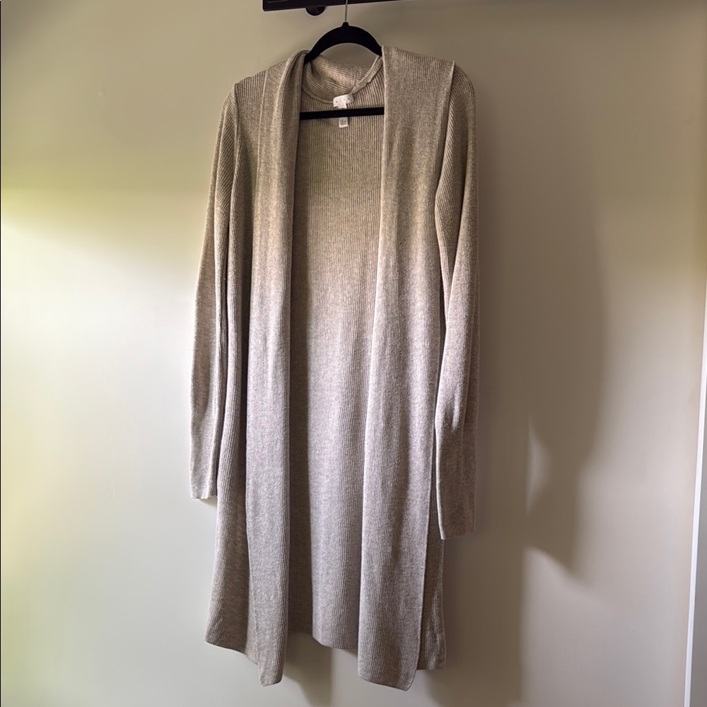 Leith Knit Long Cream Cardigan Medium